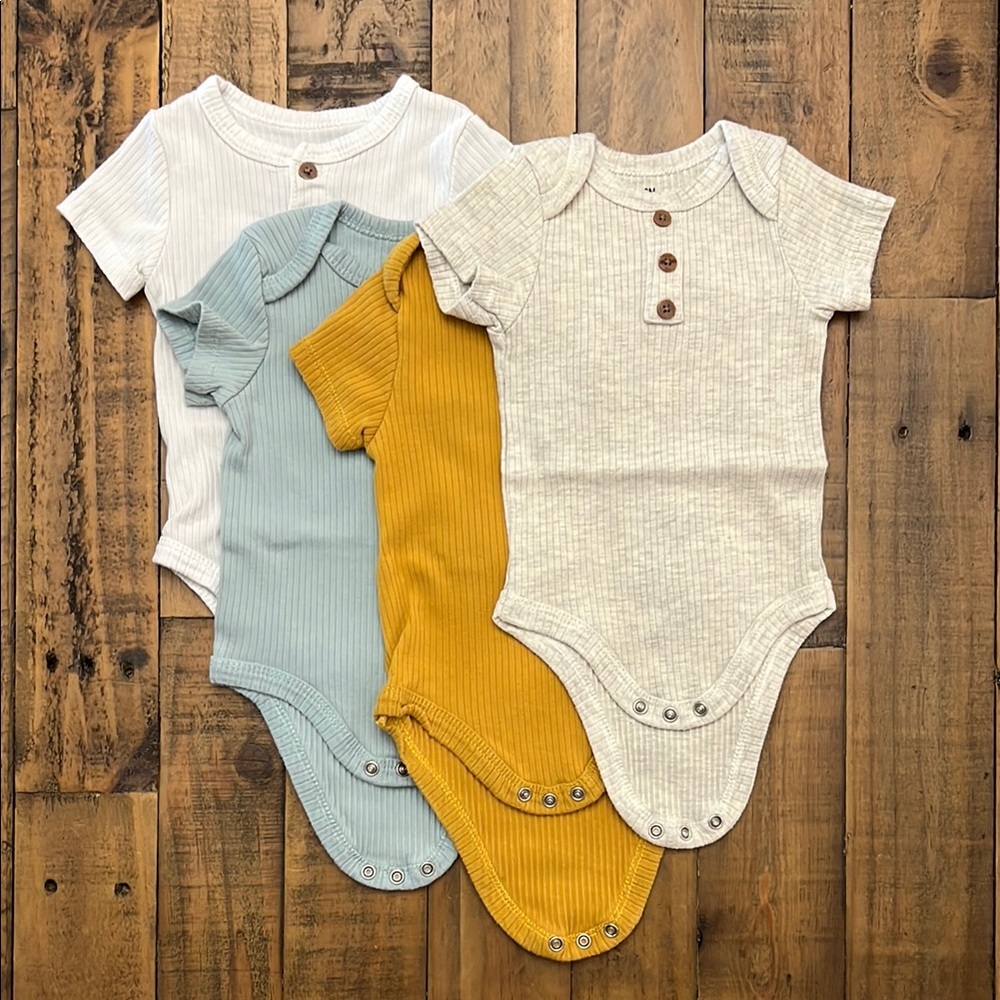 Ribbed 3M Baby Onesies